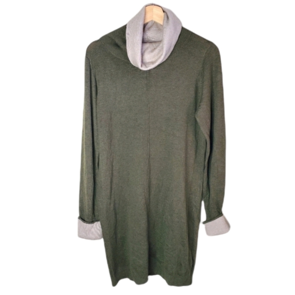 Philosophy Sweater Dress Turtleneck Olive